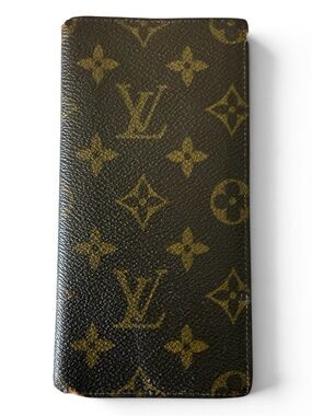 Vintage Authentic Louis Vuitton Monogram Checkbook Cover
